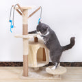 Multi-Layer Cat Tree & Sisal Scratching Post – Interactive Activity Center with Hanging Toys and Cozy Condo