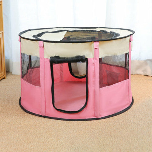 Portable Foldable Pet Playpen & Oxford Cloth Exercise Tent for Dogs & Cats