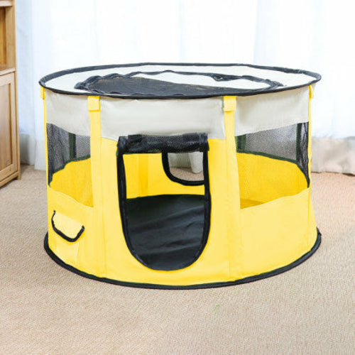 Portable Foldable Pet Playpen & Oxford Cloth Exercise Tent for Dogs & Cats