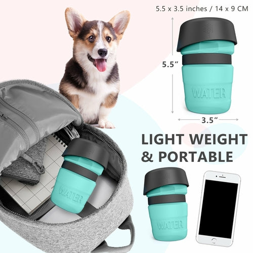 Portable Leak-Proof Dog Water Bottle for Travel & Outdoor Walks