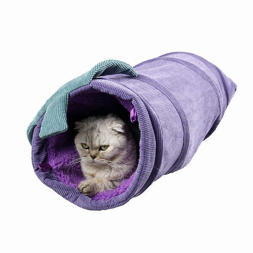 Creative Fruit Design Interactive Cat Tunnel & Play Toy