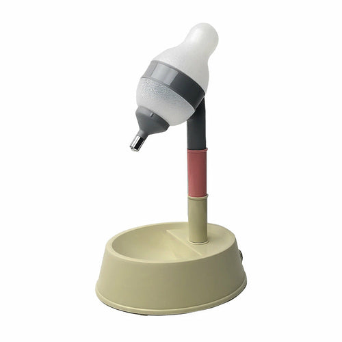 Adjustable Height Elevated Pet Water Dispenser & Food Bowl Stand