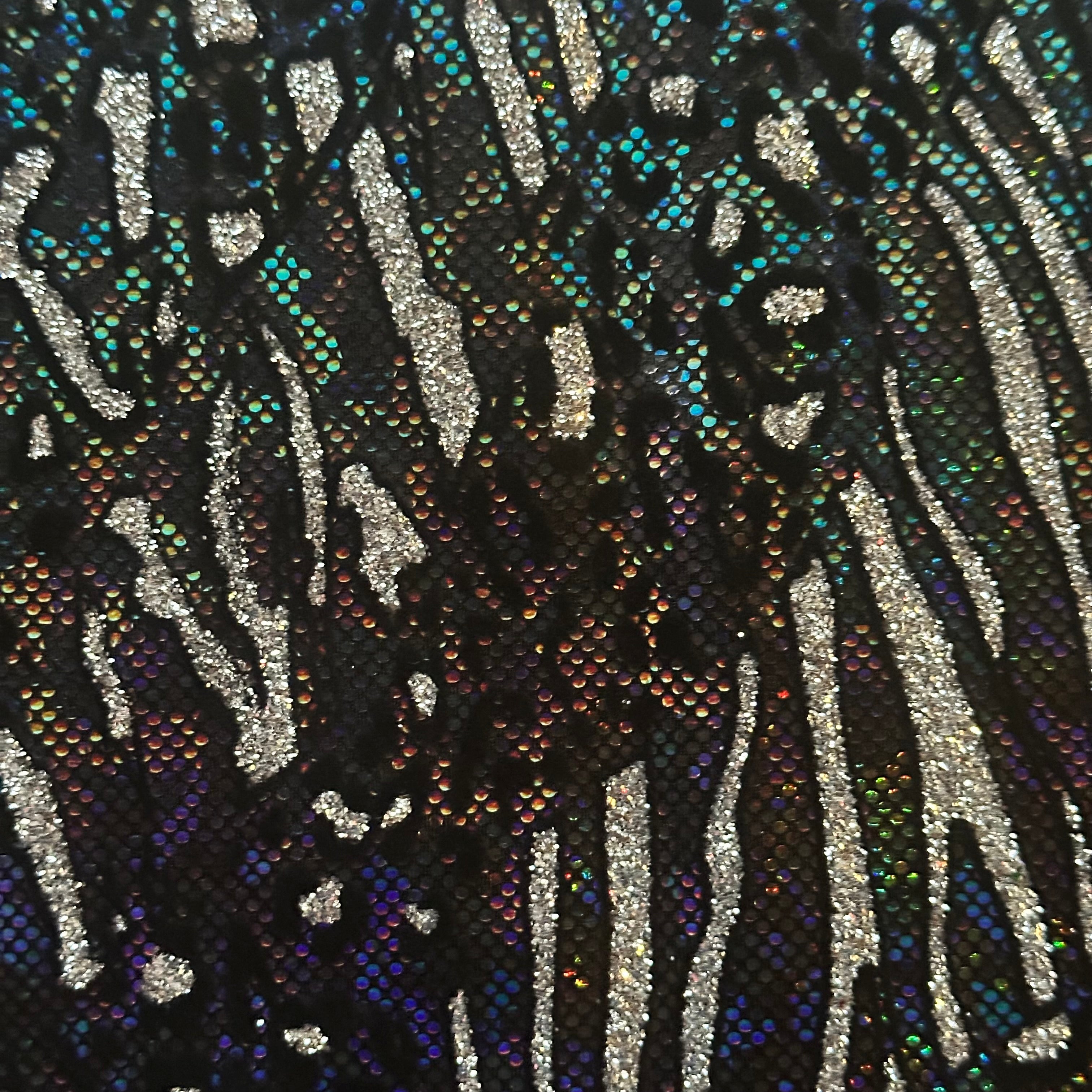 Glitter Cheetah Spandex | Luminous Kinetic Luxe 4-Way | Spandex Palace