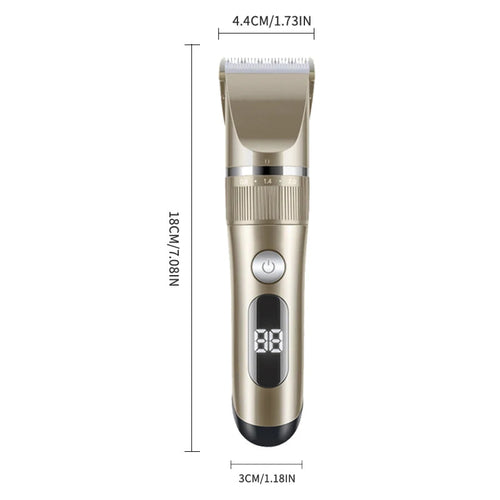 Professional Rechargeable All-Metal Pet Hair Clipper & Grooming Kit