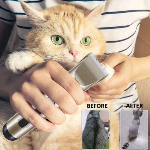 Professional Rechargeable All-Metal Pet Hair Clipper & Grooming Kit