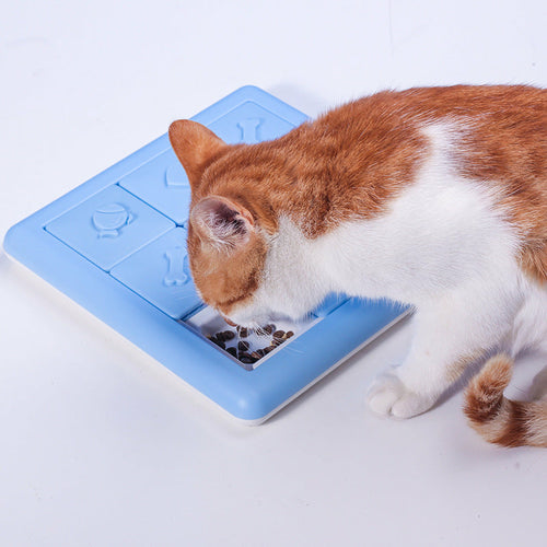 Interactive Pet Slow Feeder & Puzzle Training Toy for Cats & Dogs
