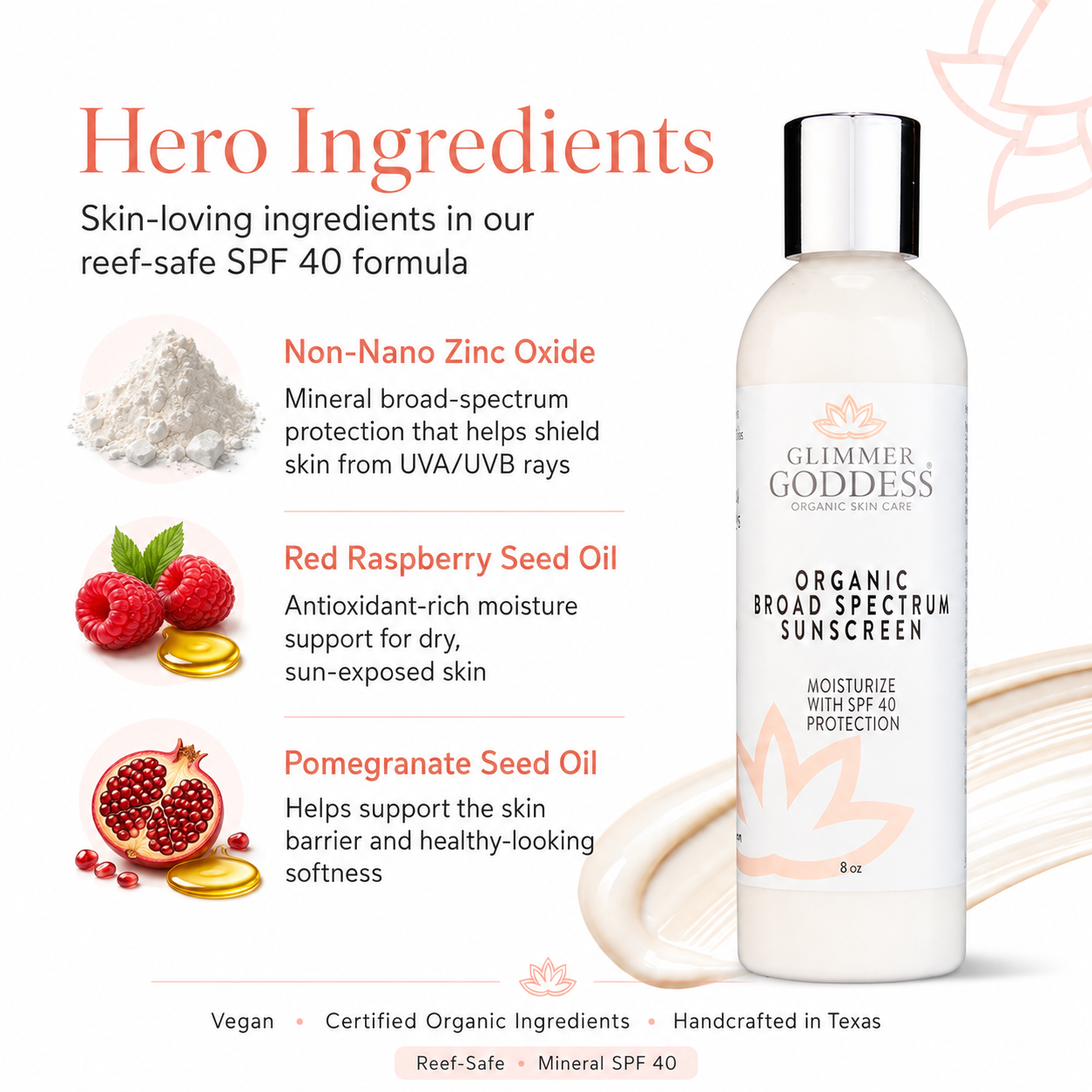 Organic Reef-Safe Sunscreen – Broad Spectrum SPF 40